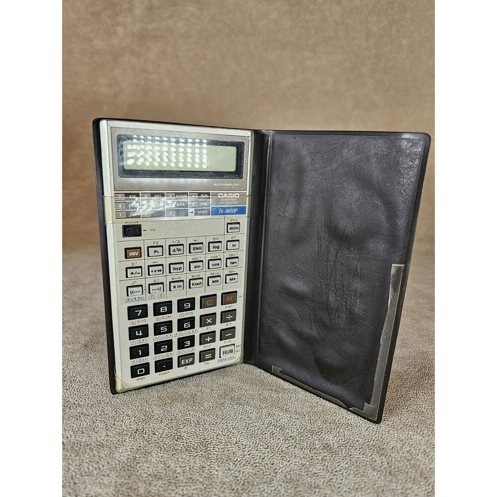 Vintage Casio FX-3600P Scientific Calculator In Vinyl Case Tested /Works